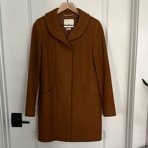 Wilfred Camel Cocoon Coat - Wool and Cashmere - Size XS